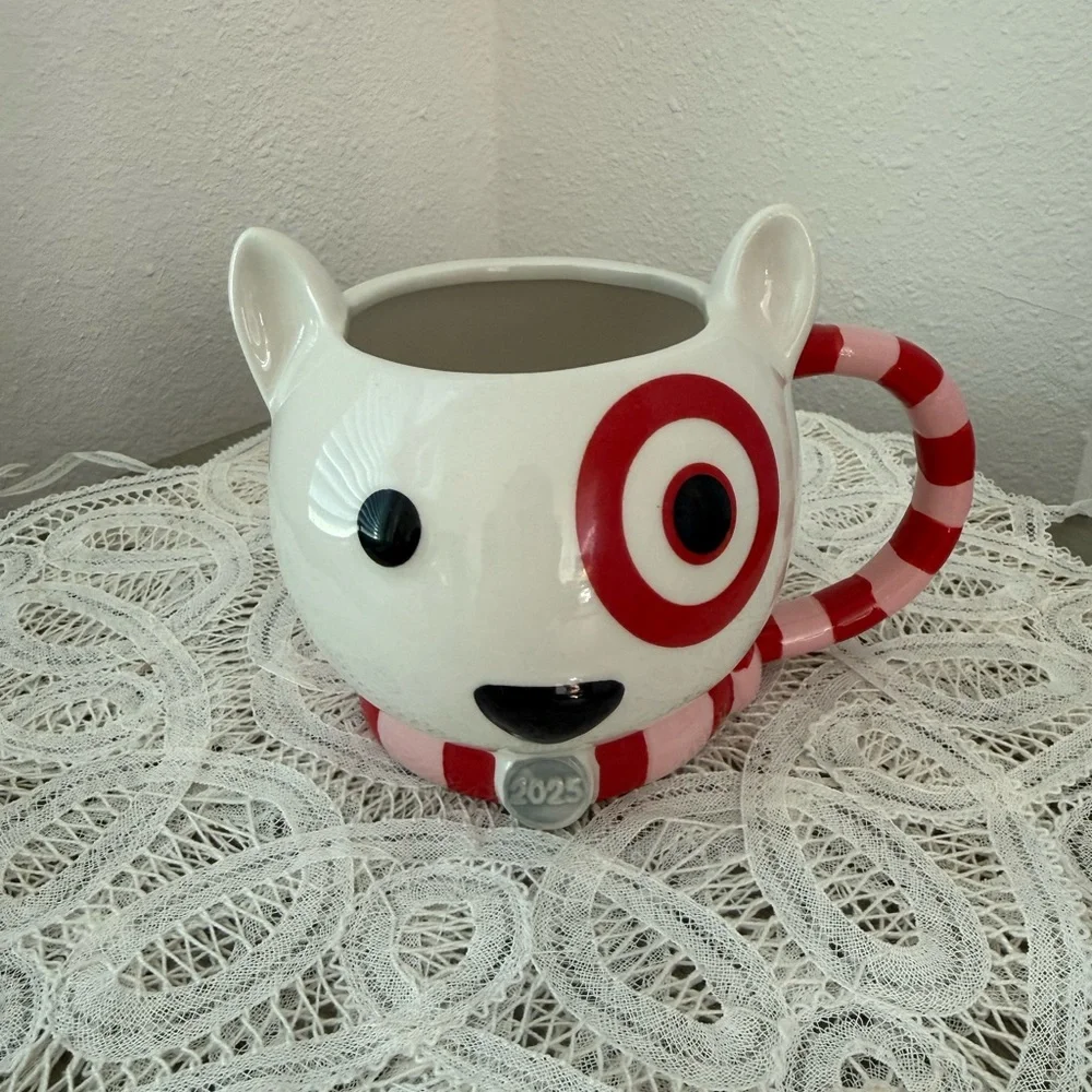 Target Wondershop Bullseye Dog Mug 2025 Holiday Cocoa Coffee Cup
